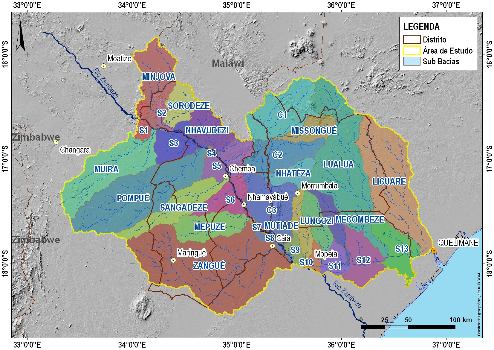 Bacias hidrográficas da área de estudo